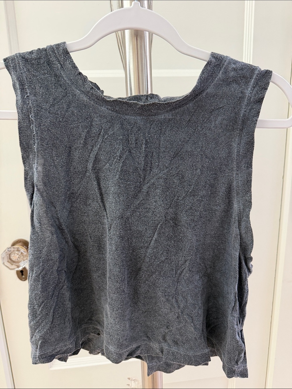 Barry’s Washed Black Muscle Tank Top - Casual Crop